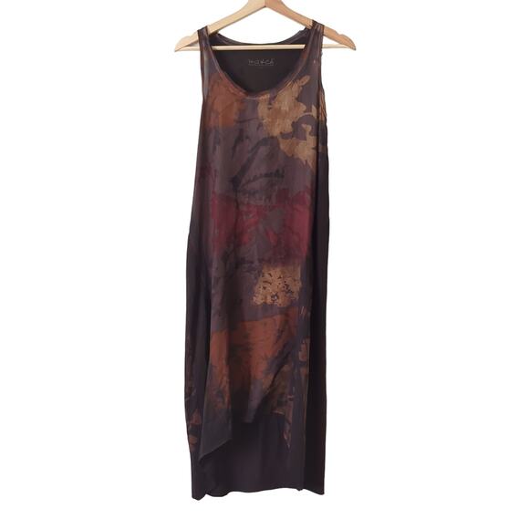 ma+ch Marika Charles Womens Dress 2 Medium Hand Dyed Silk Supima Ethereal Artsy - Picture 5 of 8